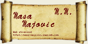Maša Majović vizit kartica